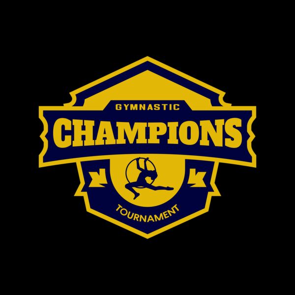 Champions Gymnastic Tournament logo template Thumbnail
